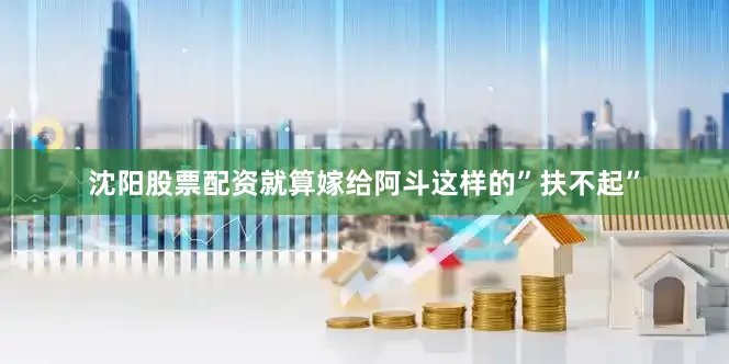 沈阳股票配资就算嫁给阿斗这样的”扶不起”